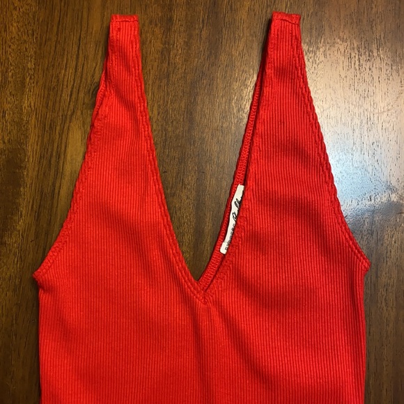 Express Rib Tank Top - Red - XXS - Picture 5 of 9